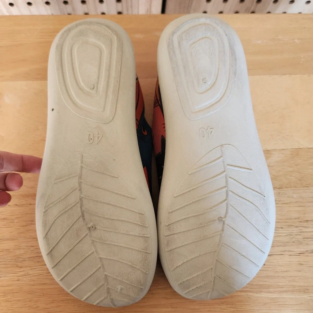 Cat Slip On Art Deco Colorful Shoes Size 9.5 Pet Kitty Unique - Picture 7 of 7